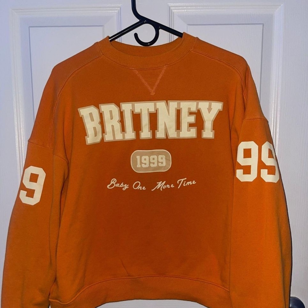 Orange music crew sweater